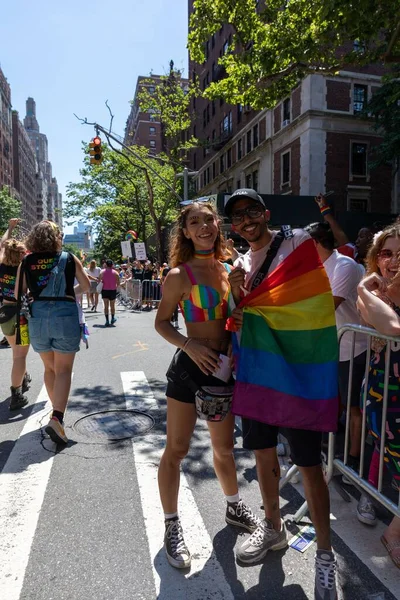 Veel Jongeren Pride Parade New York City — Stockfoto