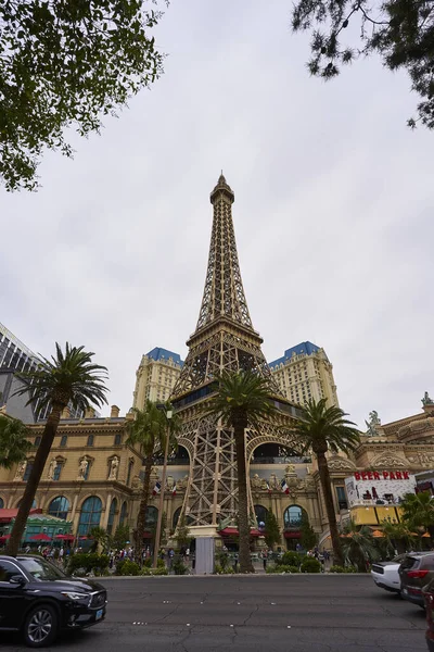 Colpo Angolo Basso Della Torre Eiffel Las Vegas — Foto Stock