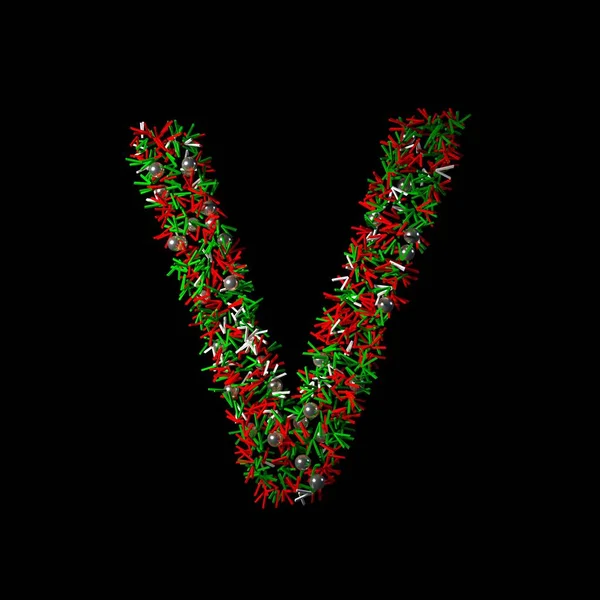 Розсіяне Зелене Червоне Різдво Персонаж Ізольовано Чорному Тлі — стокове фото