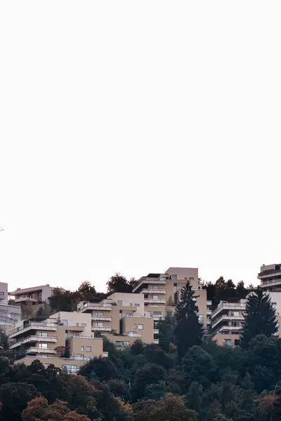 Eine Vertikale Aufnahme Von Häusern Brasov Rumänien — Stockfoto