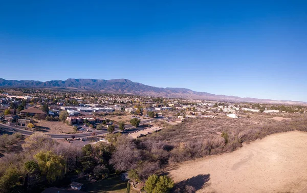 Arizona Madenleri Jerome Verde Nehri Ile Cottonwood Hava Manzarası — Stok fotoğraf