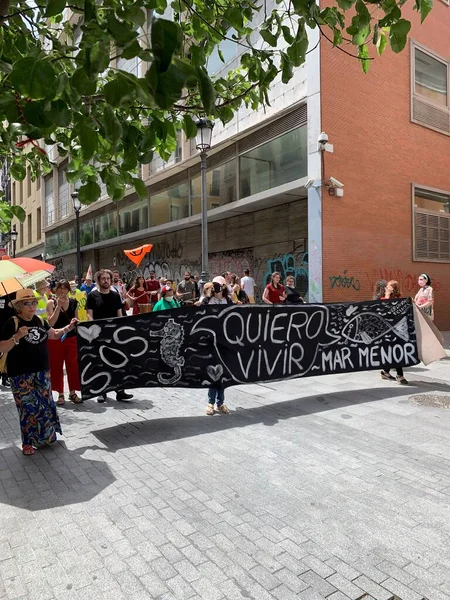 Sokaklardaki sosyal talepler için yapılan protestonun dikey çekimi