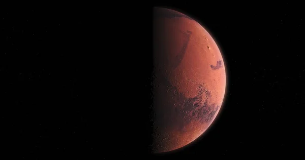 Representación Fase Marte Aislada Sobre Fondo Negro —  Fotos de Stock