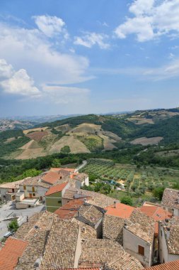 Panoramic view of the Molise village of Pietracupa, Italy.