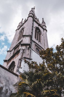 Doğu 'daki St. Dunstan Kulesi, terk edilmiş kilise, Londra, İngiltere, İngiltere' deki harabeler.