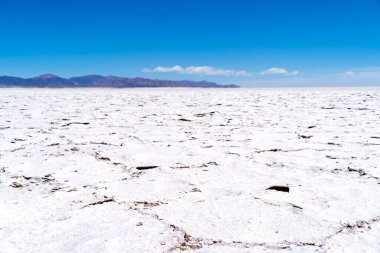 Salinas Grandes 'in güzel bir manzarası, Arjantin