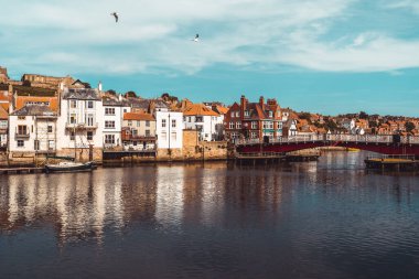 Whitby mimarisinin İngiltere, İngiltere ve İngiltere 'deki panoramik görüntüsü.