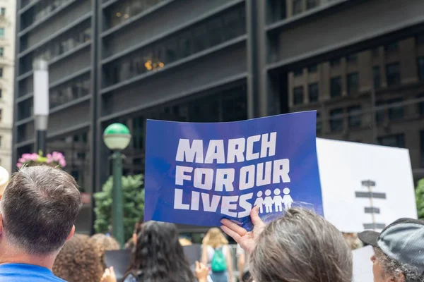 Große Menschenmenge Protestiert Gegen Waffen Fuß Vom Cadman Plaza Brooklyn — Stockfoto