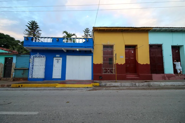 Renkli Binaları Kaldırımlı Caddeleri Olan Trinidad Küba Nın Güzel Bir — Stok fotoğraf