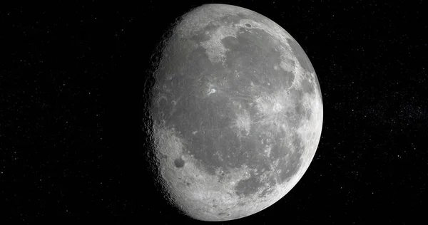 黒の背景に星と彗星のある月のマクロショット — ストック写真
