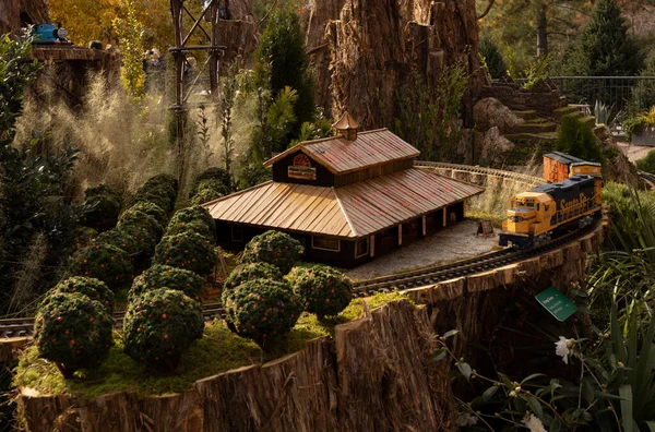 Den Amerikanska Botaniska Trädgården Holiday Trains — Stockfoto