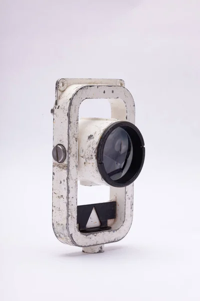 Large White Carl Zeiss Prism Used Scratched Due Heavy Usage — Stock Photo, Image