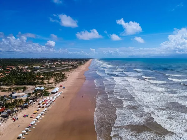 Widok Lotu Ptaka Refugio Beach Aracaju Sergipe Brazylia — Zdjęcie stockowe