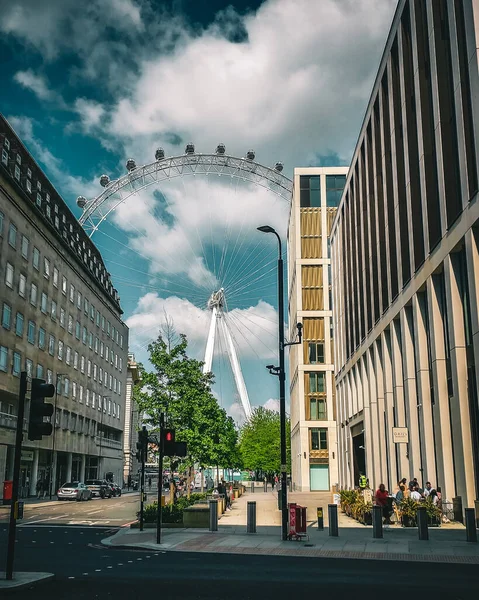 Ein Schöner Blick Auf Das London Eye Einem Sonnigen Tag — Stockfoto