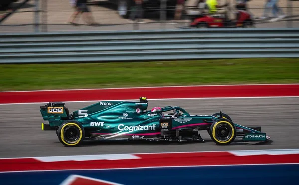 Rápido 2021 Usgp Coche Carreras Austin Pista Durante Día Calificación —  Fotos de Stock