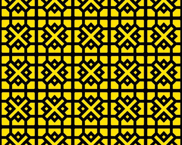 Illustration Motif Carreaux Sans Soudure Dans Une Couleur Jaune Parfait — Photo