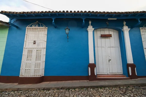 Uma Bela Vista Cidade Velha Colonial Com Edifícios Coloridos Ruas — Fotografia de Stock