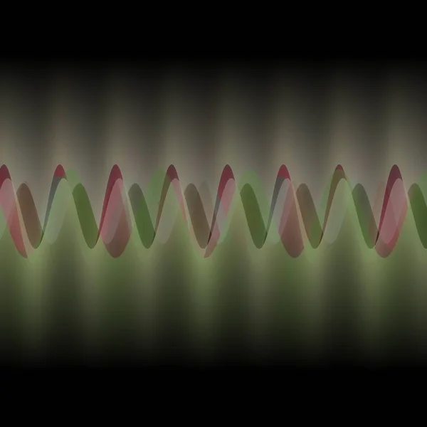 Illustrazione Onde Multiple Oscillanti Sovrapposte Molte Piccole Linee Verticali Digitali — Foto Stock