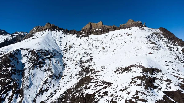 Şili Dağları Nda Çekilmiş Hava Fotoğrafları Cerro Agujereado Kış Yükselişi — Stok fotoğraf