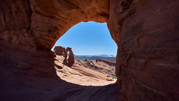 Der North Window Arch Aches Nationalpark Utah Usa — Stockfoto