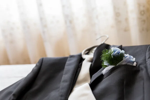Eine Nahaufnahme Der Suite Des Bräutigams Für Die Hochzeit — Stockfoto