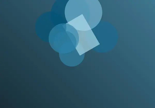 Eine Illustration Abstrakter Geometrischer Formen Blauen Farben — Stockfoto