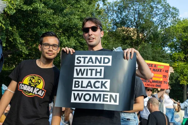 Demonstranten Marcheerden Washington Square Park Nadat Het Hooggerechtshof Roe Wade — Stockfoto