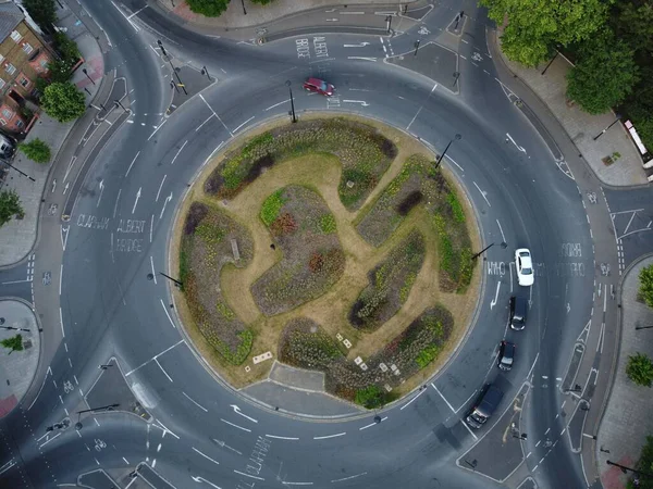 Aerial Shot Roundabout London — Stock Photo, Image