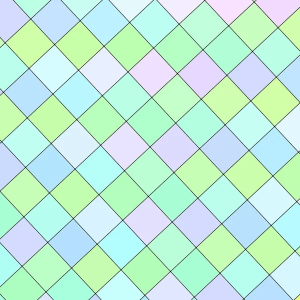 ダイヤモンドの正方形の形をした抽象的なモザイクタイルのパターンは 正方形または多色の背景の正方形またはメッシュを繰り返し斜めの対称 — ストック写真