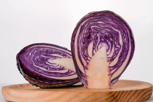 Purple Cabbage Red Cabbage Isolated White Background — Stock Photo, Image