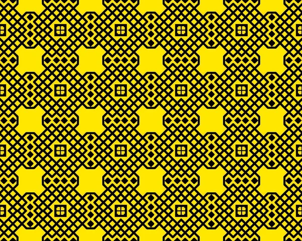連続的な斜めの平均ギリシャ語のフレットを繰り返しモチーフシームレスなパターンシンプルな黒と黄色の繰り返し背景幾何学的な形状 — ストック写真