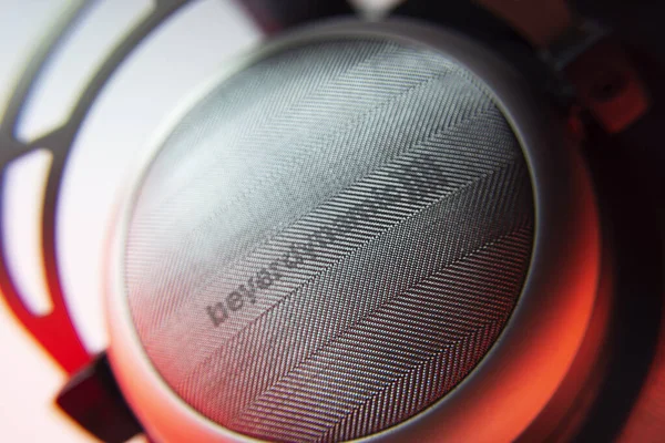 Closeup Shot Beyerdynamic High End Tesla Headphones Silver Background — Stock Photo, Image