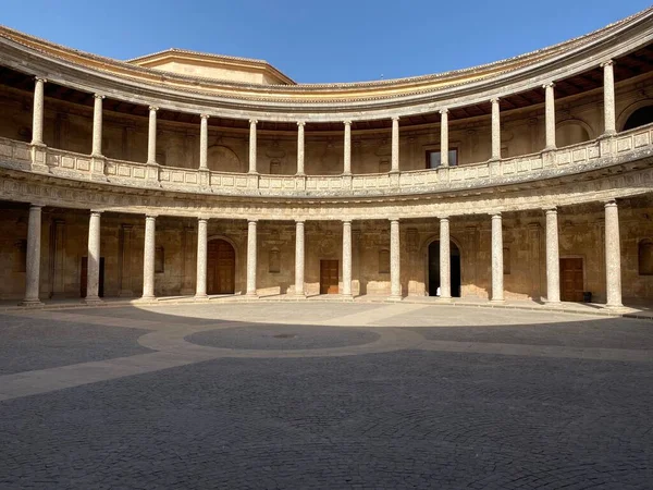 Ein Innenhof Des Palastes Karls Granada Spanien — Stockfoto