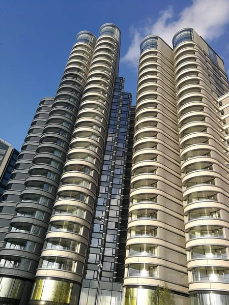 Eine Flache Aufnahme Der Corniche Entwicklung Von Luxuswohnungen Albert Embankment — Stockfoto