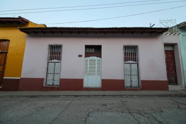 Trinidad, Küba 'daki eski bir evin dış yüzeyi.
