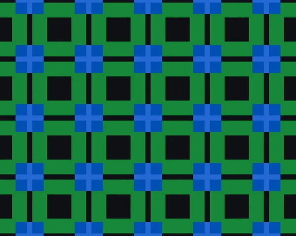 Una Ilustración Patrón Azulejos Cuadrados Verdes Azules Sin Costuras — Foto de Stock