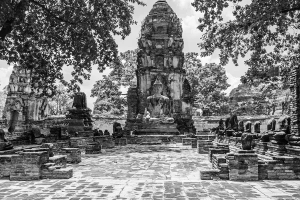 Templo Tailandês Wat Mahathat Ayutthaya Tailândia Sudeste Asiático — Fotografia de Stock