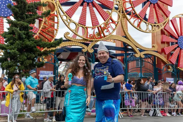 Famous Coney Island Mermaid Parade Cloudy Morning — Stock Photo, Image