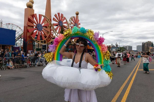 Famous Coney Island Mermaid Parade Cloudy Morning — Stock Photo, Image
