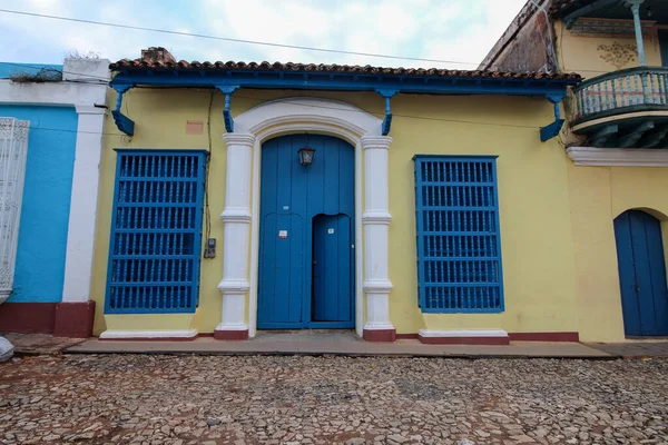 Vista Una Parte Del Casco Antiguo Colonial Calles Adoquinadas Trinidad —  Fotos de Stock