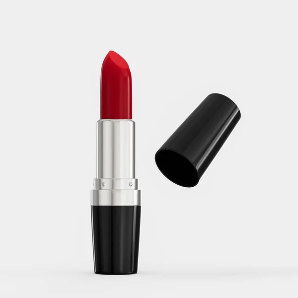 Rendering Red Lipstick Isolated White Background — Stock Photo, Image