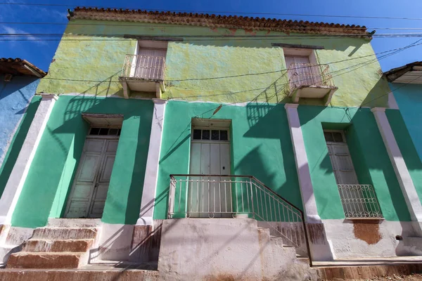 View Colored Buildings Trinidad Sunny Day — Stock Photo, Image