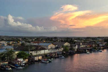 Matanzas, Küba 'daki San Juan nehrinin hava manzarası.