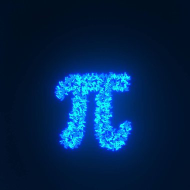 Dağınık mavi neon karakter siyah bir arkaplan üzerinde izole