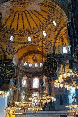 Meşhur Ayasofya iç ve tavan, İstanbul, Türkiye