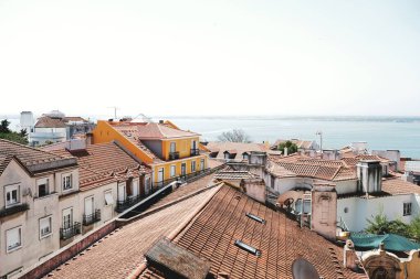 Lizbon, Portekiz 'de güzel bir deniz manzarası.