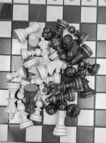 Satranç Iki Oyuncu Arasında Oynanan Bir Masa Oyunudur Bazen Batı — Stok fotoğraf