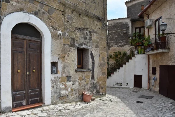 Een Prachtig Shot Van Een Smalle Straat Caiazzo Italië — Stockfoto