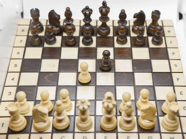 Шахматы Настольная Игра Между Двумя Игроками Иногда Называют Западными Шахматами — стоковое фото