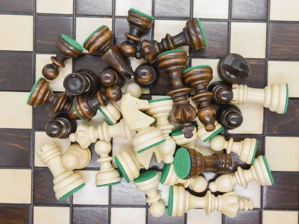 Satranç Iki Oyuncu Arasında Oynanan Bir Masa Oyunudur Bazen Batı — Stok fotoğraf